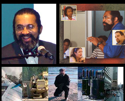 V Paul Deare collage of work